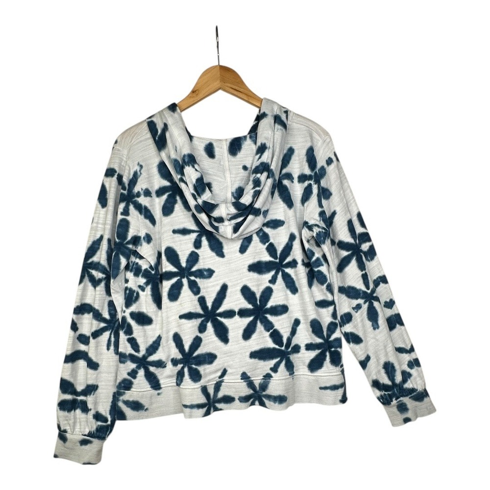 LOFT Floral Pattern Hoodie size Small Blue/White‎ - Picture 4 of 6